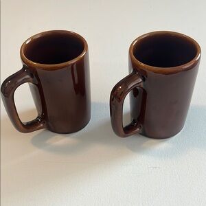 BEL TERR USA Classic Brown Ceramic Dining Mugs (Set of 2)